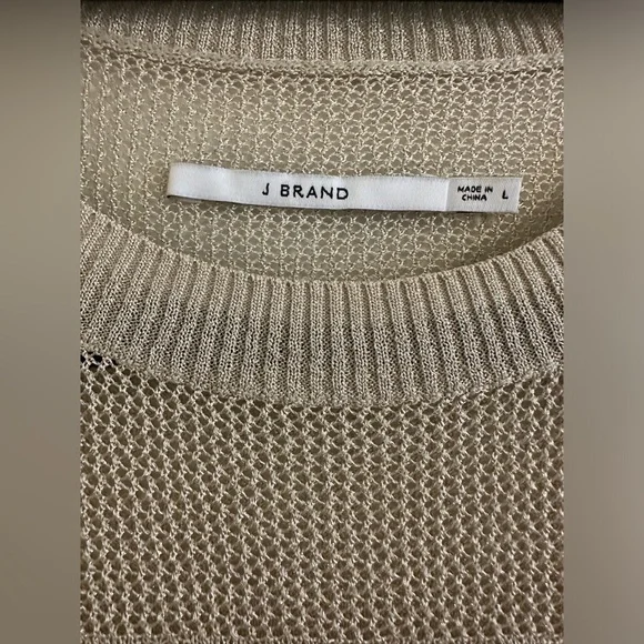 J Brand Knit Metallic Gold Top - Picture 5 of 9